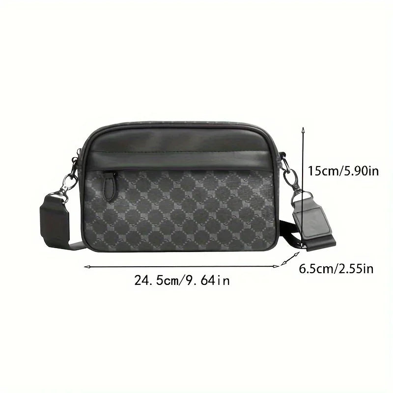 Luxury Square Crossbody Bags Men Fashion Plaid Men Shoulder Bag Business Messenger Bag Mens Handbag Satchels Tote Purse