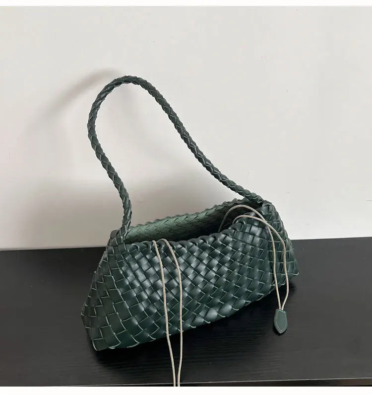 Hand woven armpit bag, women's new high-end and versatile retro handbag, single shoulder mother bag