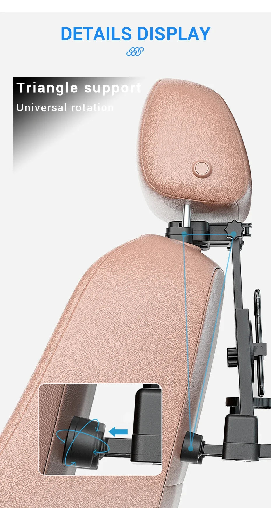 Car Back Seat Foldable Table Tray Tablet Laptop Holder Auto Seat Back Desk Tissue Box Cup Phone Holder Folding Table NEW
