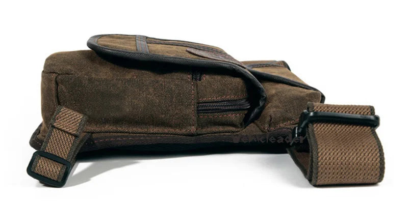 Men's Canvas Drop Leg Bag Motorcycle Multi-purpose Messenger Shoulder Bag High Quality Belt Hip Bum Waist Fanny Pack for Camping