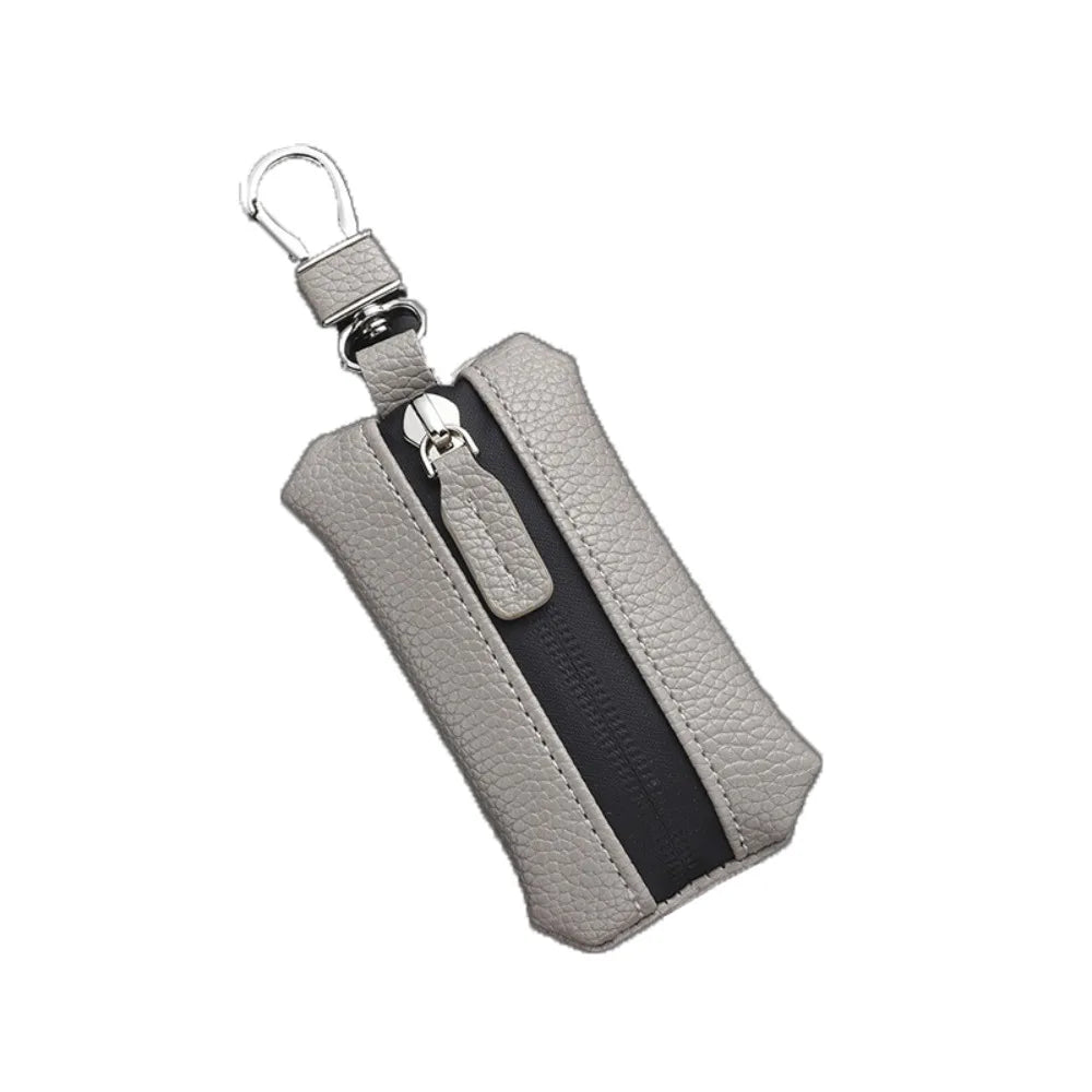 Luxury Car Key Bag Large Capacity Zipper Closure Mini Storage Bag Organizer Protection Cover Keychain Holder Travel Essential