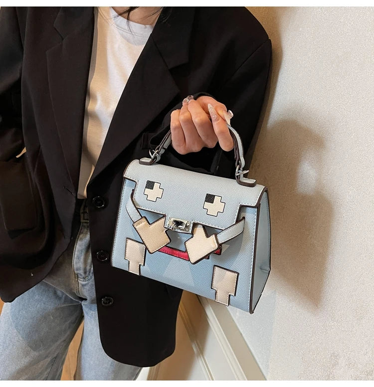 Vintage Distressed Leather Messenger Bag Multi-Pocket Crossbody Purse for Women Retro Shoulder Tote, Textured Day-to-Night Bag