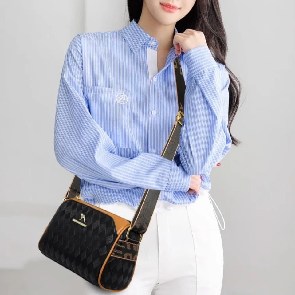 Luxury Handbags Women Bags Designer Crossbody Bags for Women Mother Soft Pu Leather Shoulder Purses Handbag Clutch 3 Layers Sac