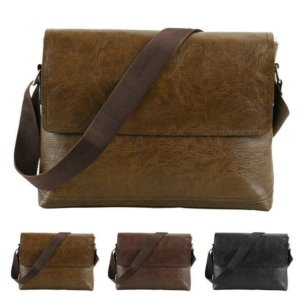 Luxury Men Sling Bag Leather Side Shoulder Bag For Husband Gifts Business Messenger Crossbody Bag Outdoor Male Handbag