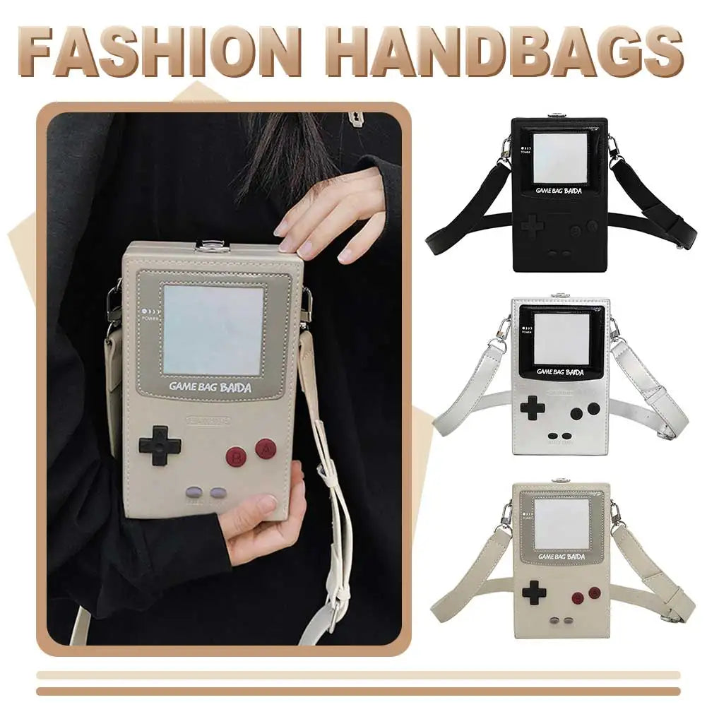 Messenger Bag for Women Game Console Shape Small Purse PU Leather Adjustable Strap Hobo Bag for Work Travel