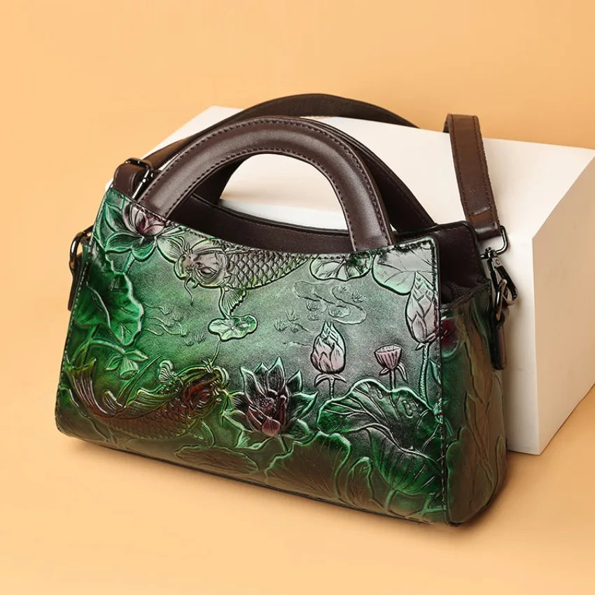 Luxury Designer Handbag Women One Shoulder Bag Retro Goldfish Diagonal Cross Bag High-quality Office Handbag New Crossbody Purse