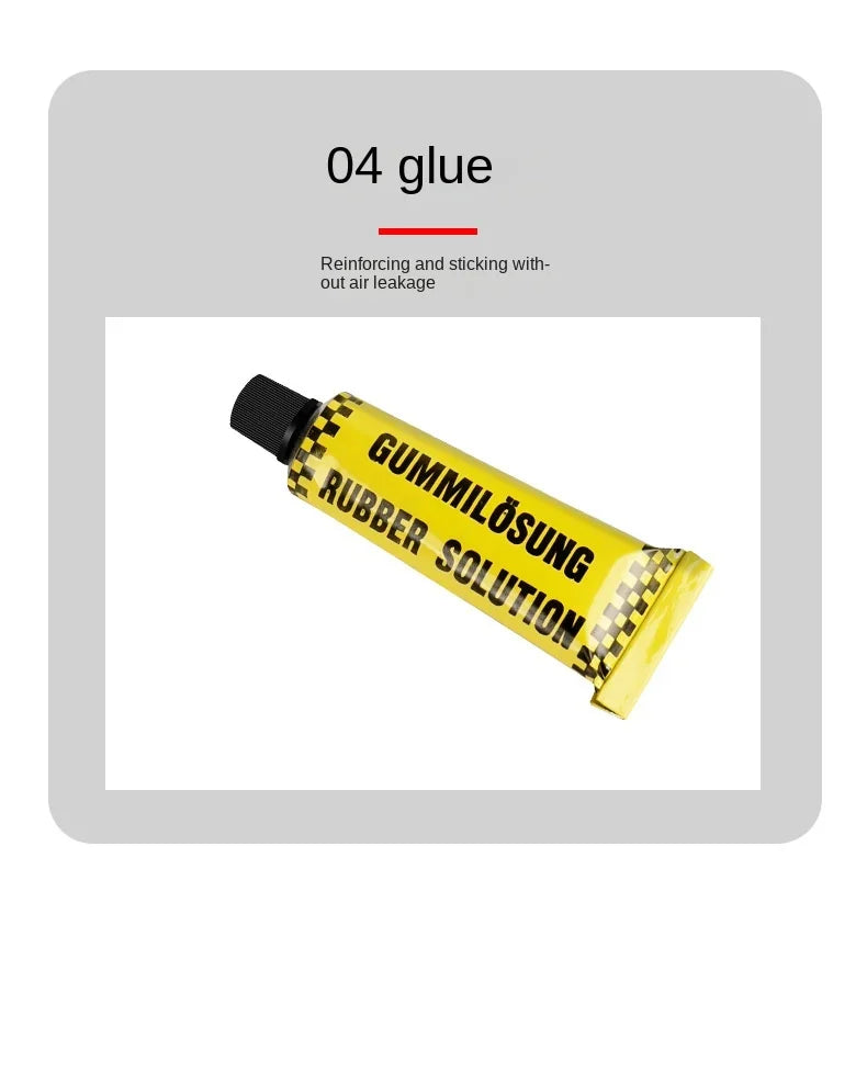 Car Tire Repair Tool Kit Rubber Tubeless Tyre Puncture Repair Kit Studding Tool Glue for Bike Motorcycle Tires Repair Set