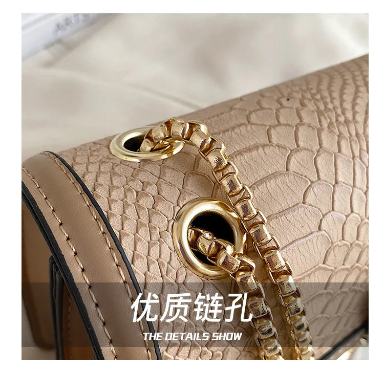 Luxury Handbags for Women Crossbody Bags Bee Lock Tote Casual Flap Purses Crocodile Print Leather Handbag Ladies Shoulder Bags
