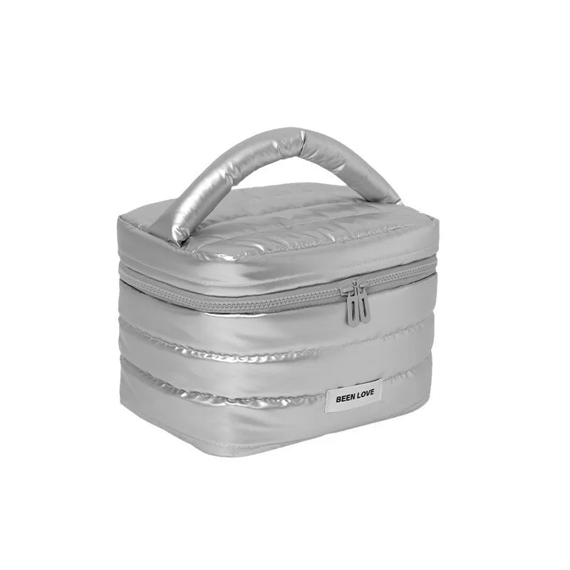 2025 New Design Cosmetic Bag Handheld Makeup Bags Large Capacity Lipstick Skincare Storage Bag Travel Portable Women Ideal Gift