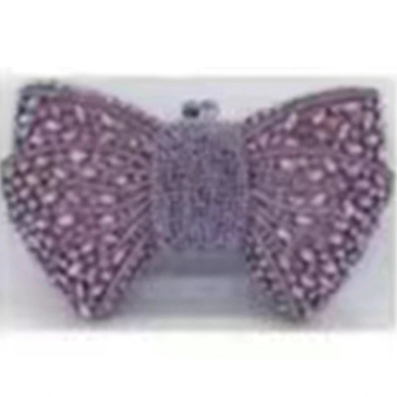 XIYUAN 15 Color Fashion Hollow Bow Woman Evening Bag Wedding Bride Diamond Stone Purse Crystal Banquet Gala Party Dinner Handbag