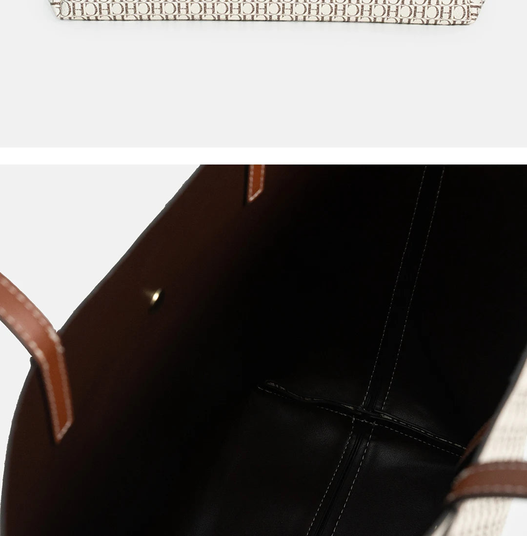 CHCH Women's Tote Bag Summer New Large Leisure Personalized Bag Retro Capacity Mother and Child Wallet