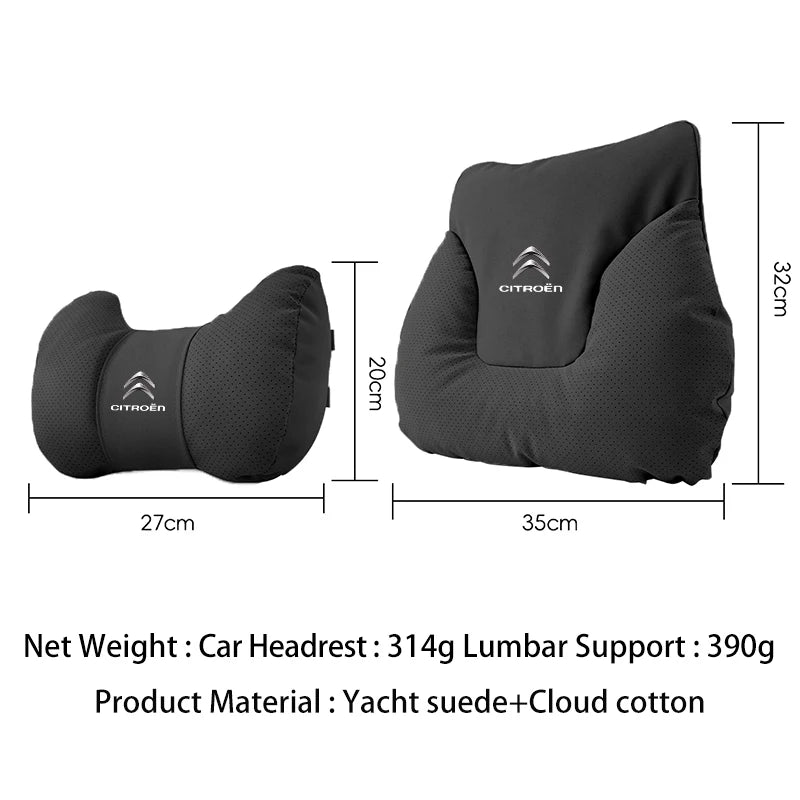 Car Accessories Headrest Lumbar Support Seat Neck Pillow For Citroen C4 C3 C5 C1 C2 Berlingo Celysee Cactus Picasso Aircross Sax