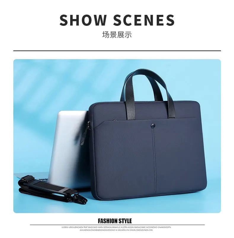 Commuting Laptop Bag, 14 Inch And 15 Inch Waterproof Crossbody Bag, Hand-held Briefcase, File Bag, Conference Materials Bag