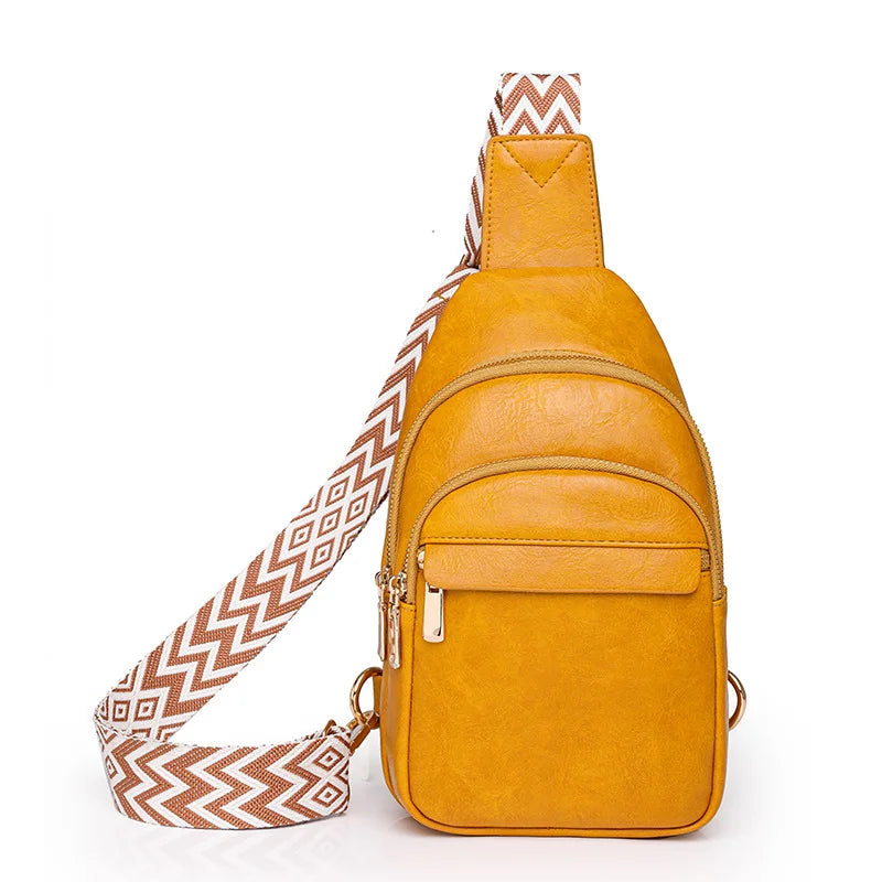 Sling Bag For Women Men Backpack Fanny Pack Crossbody Purse Chest Travel Shoulder Belt Bags Purse Handbag PU Leather Anti Theft