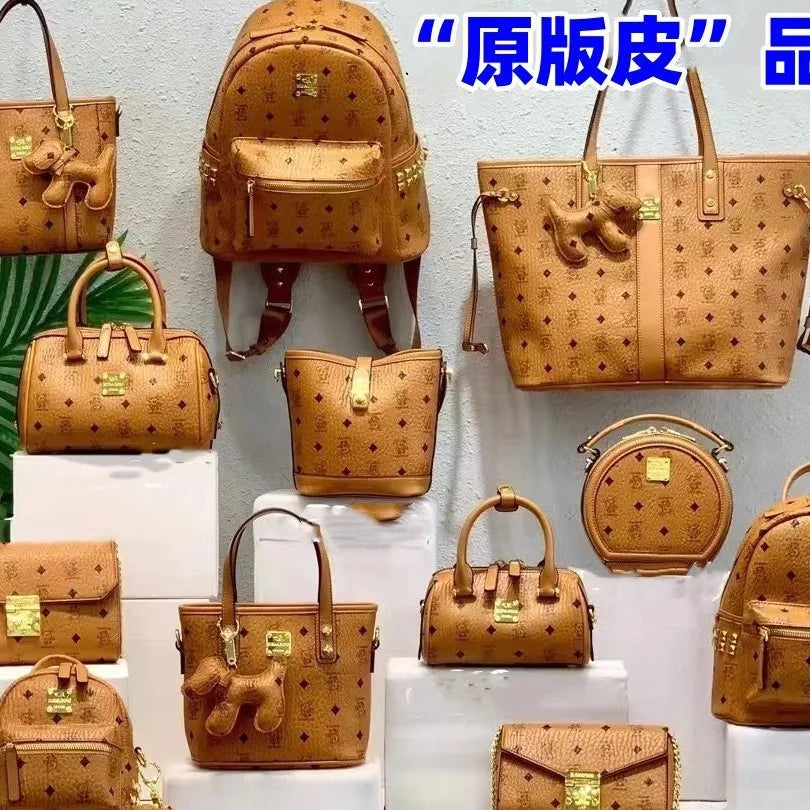 Classic Printed Basket Tote Bag Women's Single Shoulder Commuter Bag Urban Simple Style PU Material Medium Size Daily Match