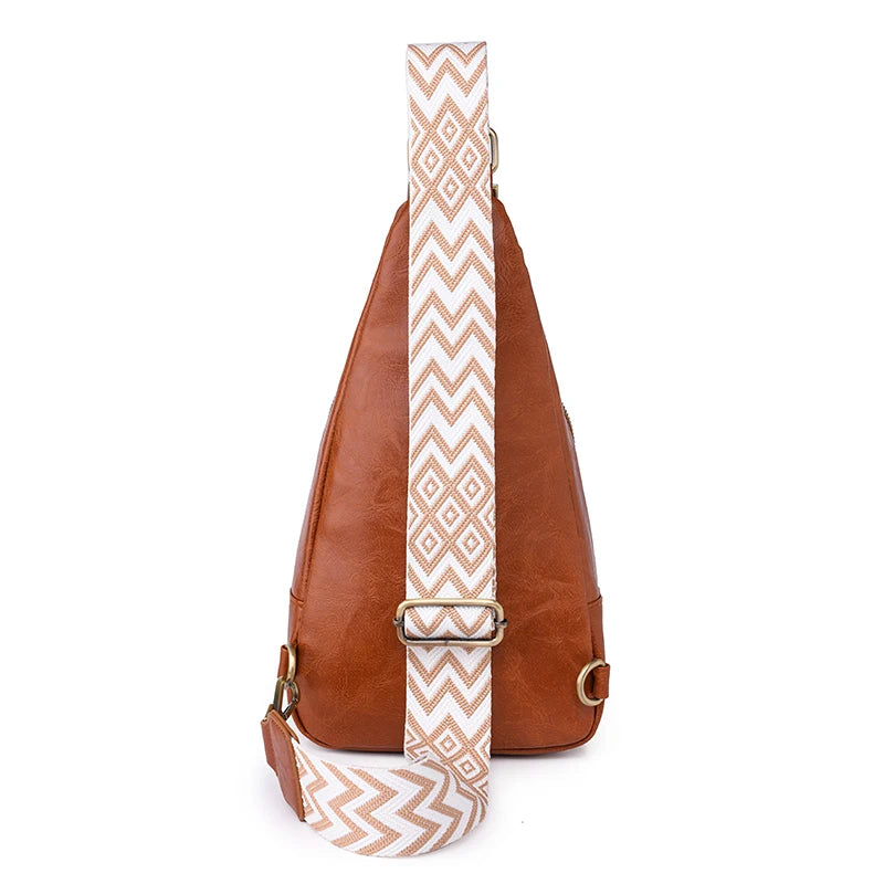 Bags for Women Newly Women Chest Pack Female Sling Bags Crossbody Waterproof Shoulder Chest Bag Casual PU Leather Messenger Pack