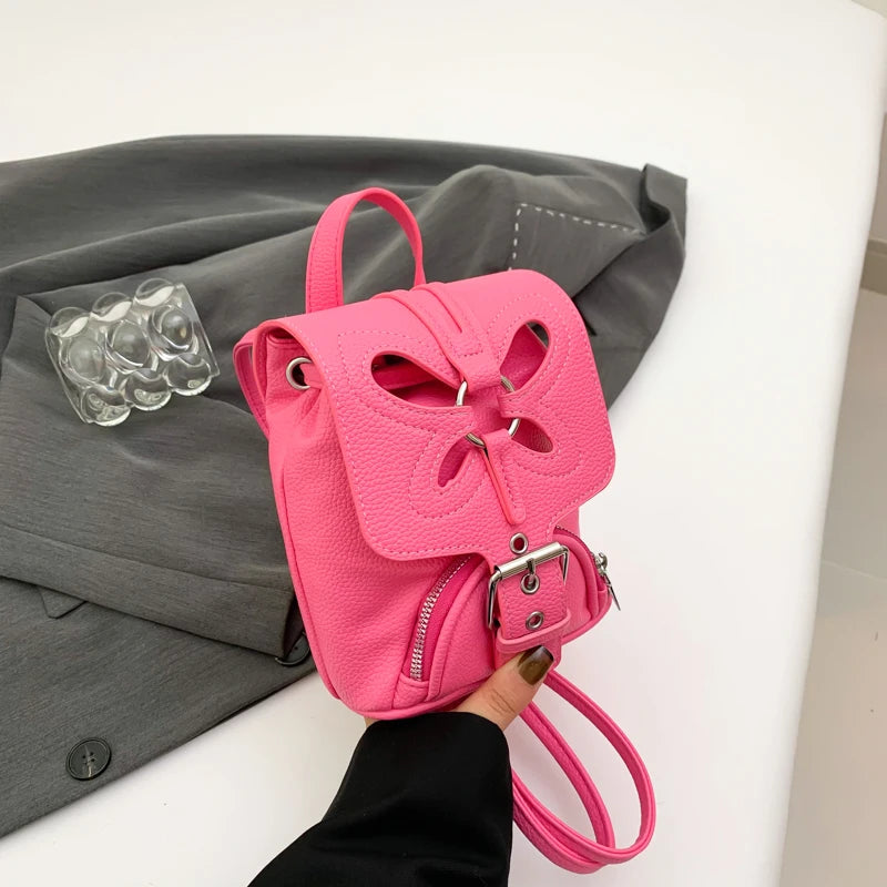 Korean Fashion Backbag Casual Travel Bag Classic Flower Backpack 2024 Pu Leather Women Bags Foreign Trade Bag Women'S Backpack