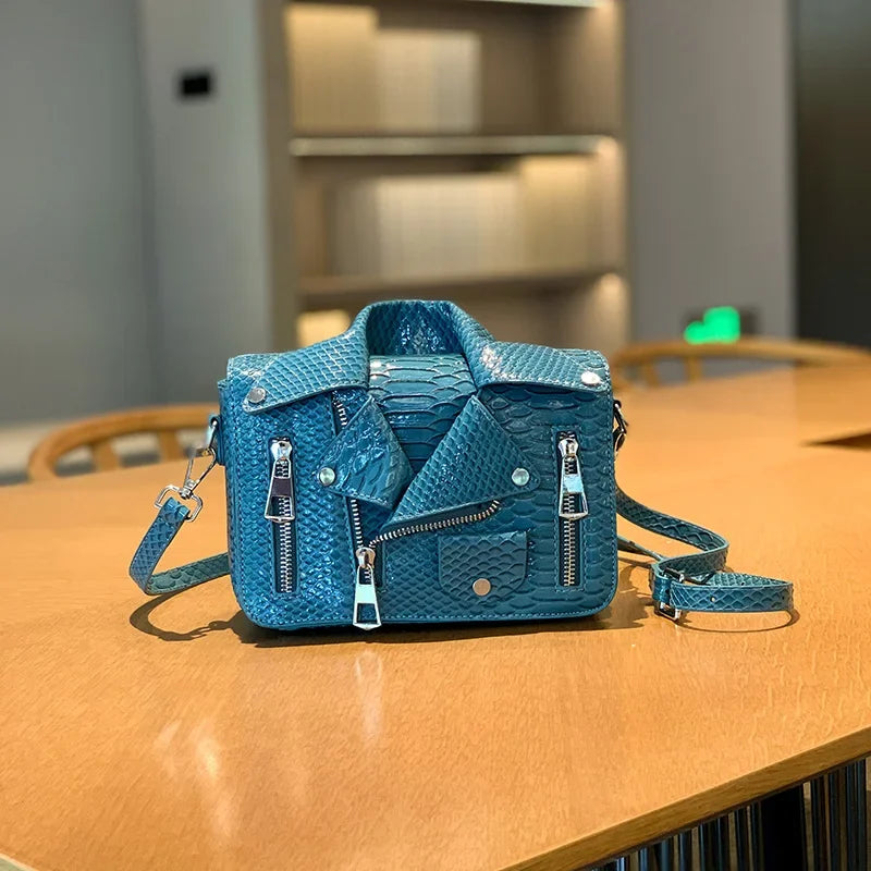 Shoulder Bag Tote 2025 Trend Lapel Jacket Women's Bag  Purse Fashion Rivets Zipper Female Crossbody Bag Luxury Handbag