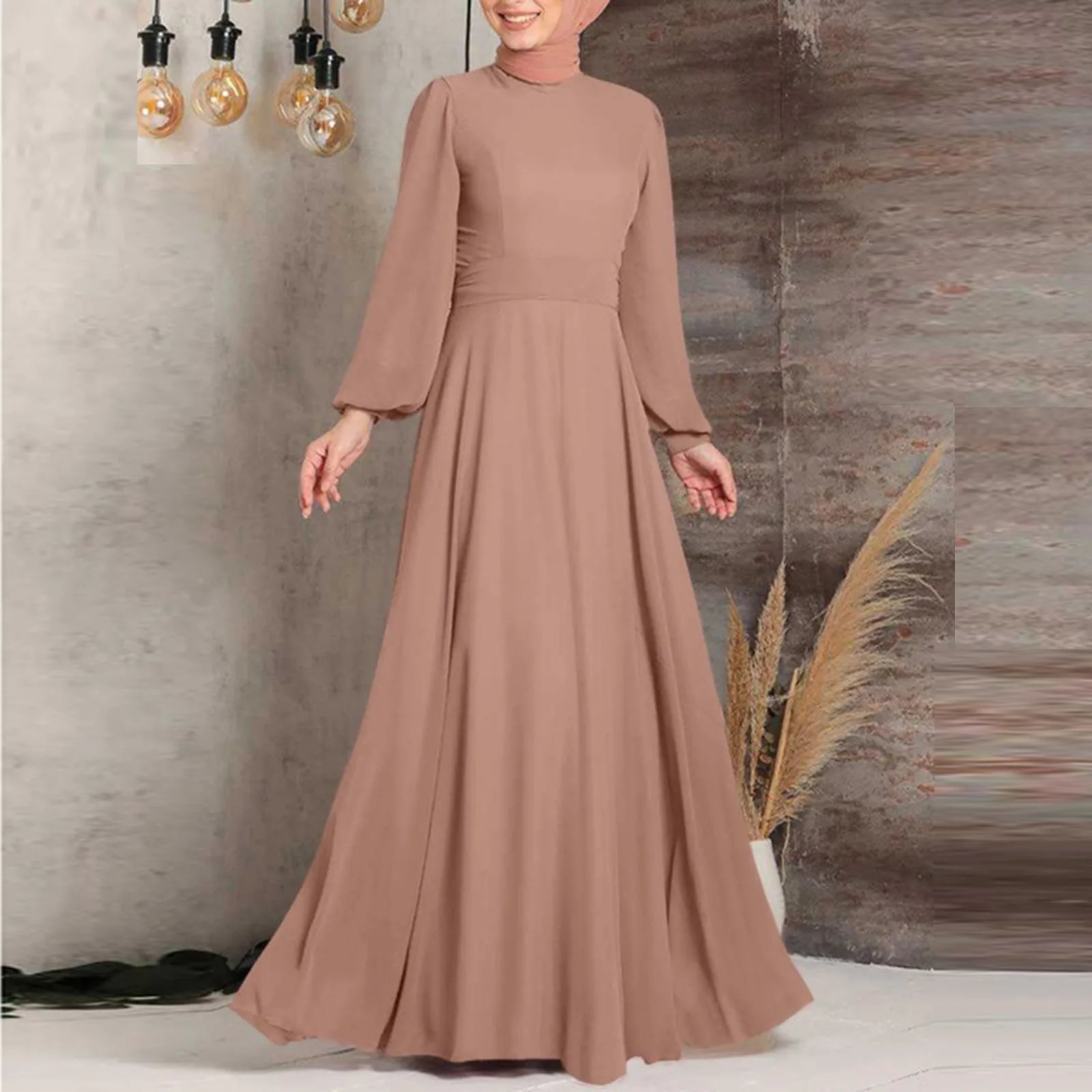 Women Muslim Kaftan Abaya Dubai Turkey Muslim Fashion Hijab Dress Kaftan Islam Clothing African Maxi Dresses Arab Robe