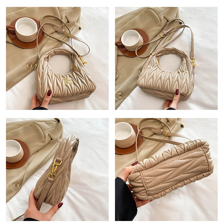 Luxury Brand Elegant Leather Messenger Bag For Ladies, Crossbody Shoulder Function Famous Designer Handbag