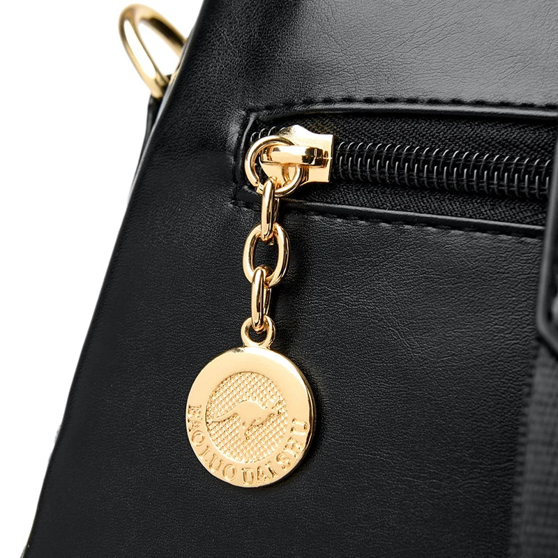 Luxury Oil Wax Leather Backpack for Women, Large Capacity Fashion Shoulder Bag, Stylish Casual Travel Daypack, Durable &Rucksack