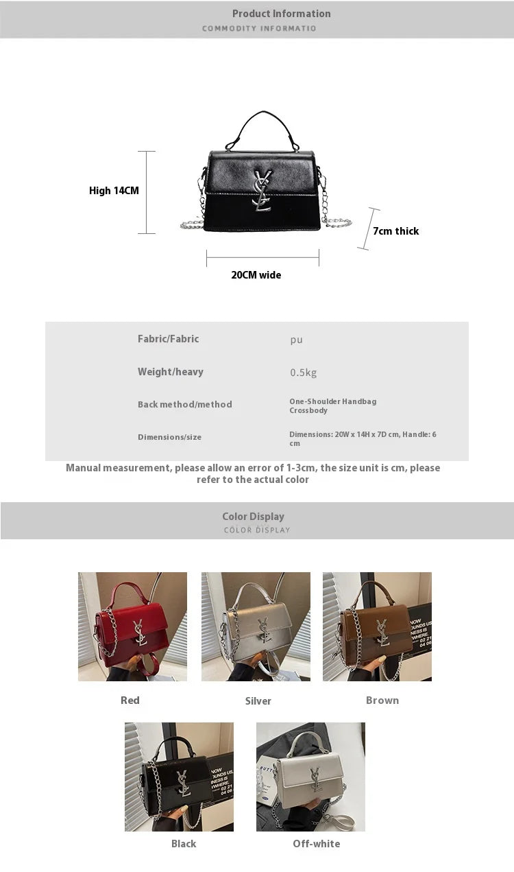Designer style bag - 2025 hit product - Retro high-end evening bag Classic and versatile chain strap crossbody small square bag