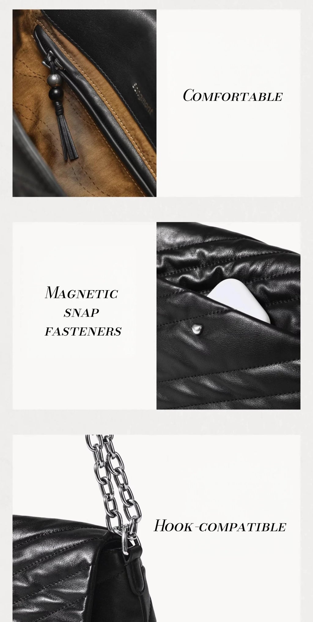 Postman's Bag Single-Shoulder Crossbody Commuter Leather Women's Chain Soft Square Bag Large Capacity Versatile Everyday