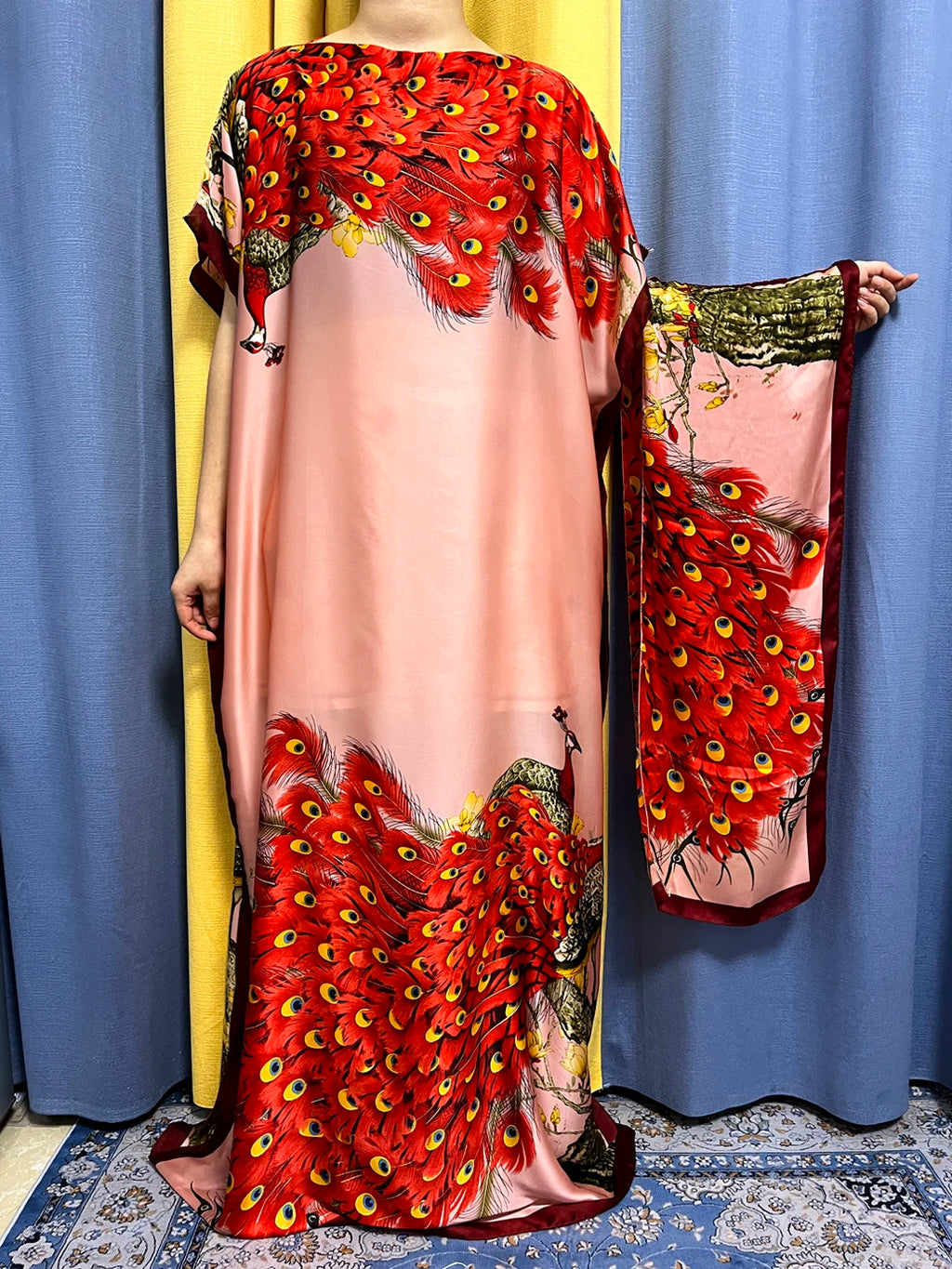 Muslim Silk Abayas For Women 2023 Fashion Print Islam Turkey Loose Elegant Femme Robe African Summer Ice Clothes With Headscarf