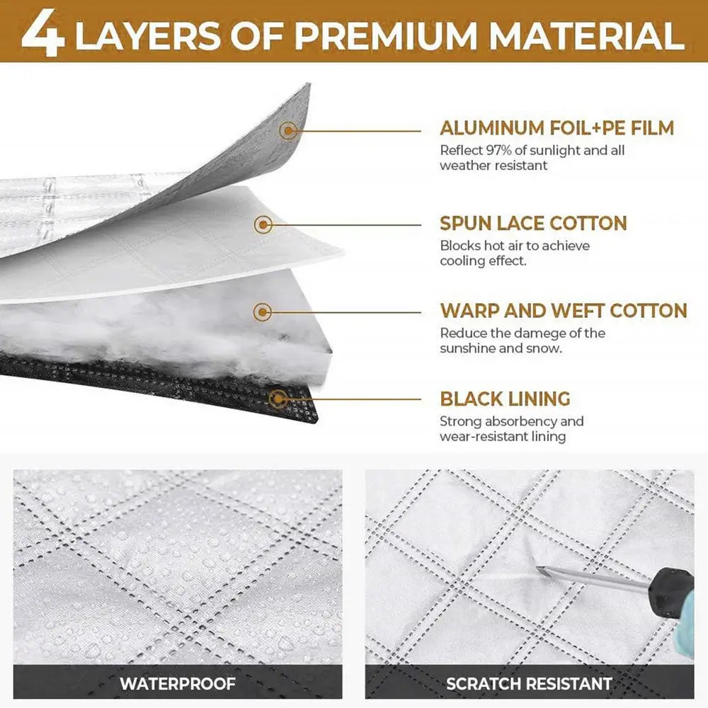 Magnetic Windshield Snow Cover Waterproof UV-Proof Sun Shade Protective Windscreen Cover Dustproof Frost Guard For SUVs RV Car