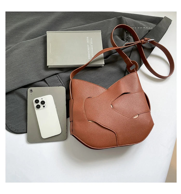 Luxury Designer Bag Fashion Women's PU Leather Shoulder Bag Minimalism Solid color Crossbody Bags for Women Ladies Handbag