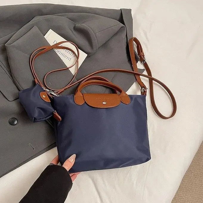 Luxury 2025 Work Tote - Fashion Patchwork Handbag with Long Strap Large Capacity, Waterproof Lining, Perfect for Office & Travel