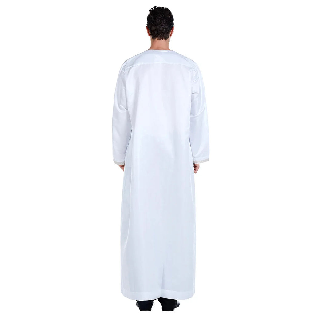 Muslim Men Abaya Robes Arab Middle Eastern Jubba Thobe Islam Clothing Kaftan Dress  Saudi Caftan