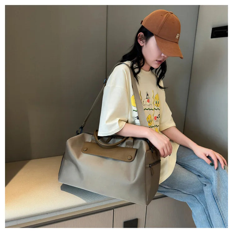 Sports Gym Bag for Women Travel Duffle Bag with Shoe Compartment & Wet Pocket Fitness Weekender Overnight Luggage Yoga Bag