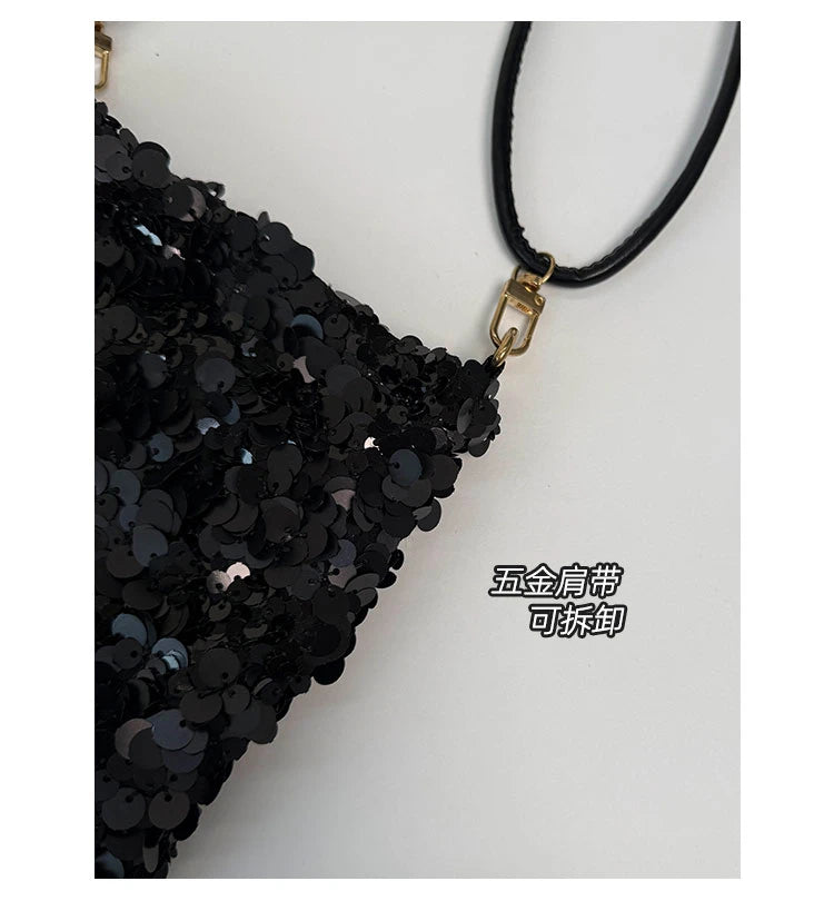 2025 New Large Sequined Bags for Women Are in Trend This Year – Large-Capacity Tote Bags with a Stylish Texture, Suitable as Sho