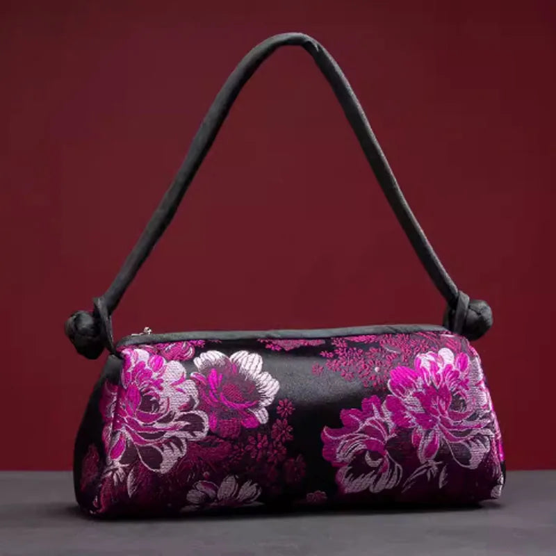 Luxury Silk Embroidered Women Bag 2025 New Fashion Matching Bride Women Handbag Evening Bag Shoulder Bag