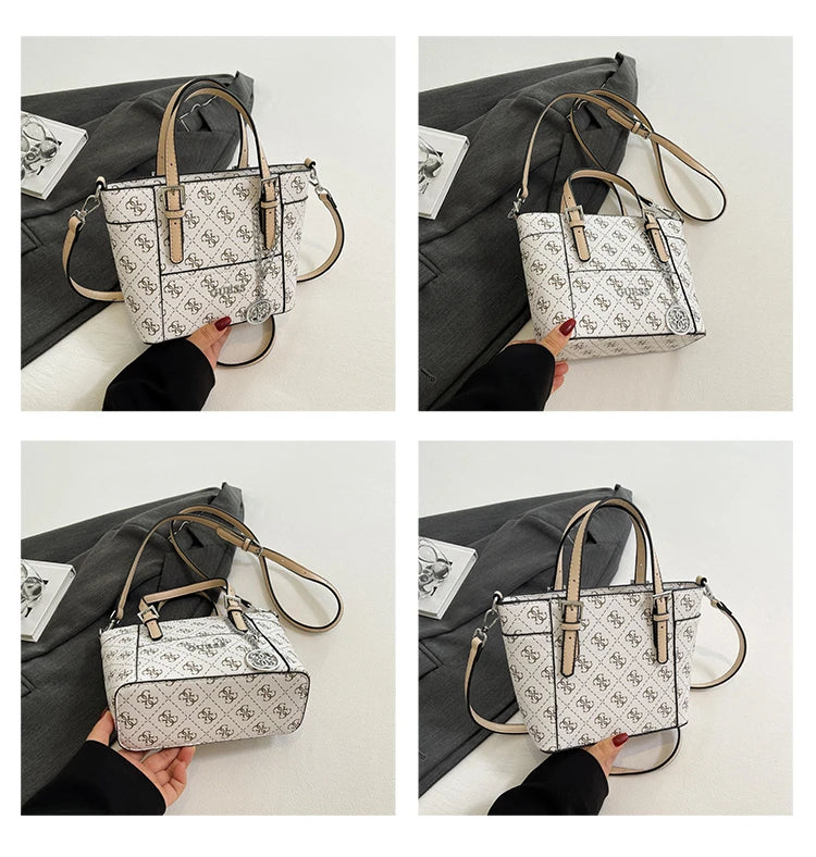 Chic Leather Crossbody Bag For Women Luxury Brand Shoulder Handbag Ladies Purse With Engraved Buckle