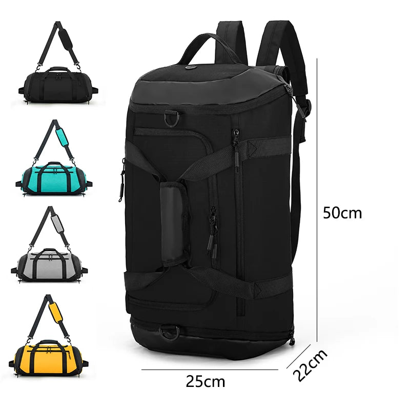 Men Sport Backpack Waterproof Gym Bags Separation Basketball Backpack Large Duffel Handbag Fitness Training Shoulder Bag Dry Wet
