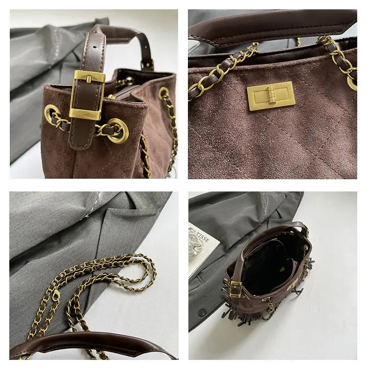 Elegant Crossbody Handbag Luxury Leather Women's Bag Famous Designer Classic Paris Premium Detail Commuter Bag