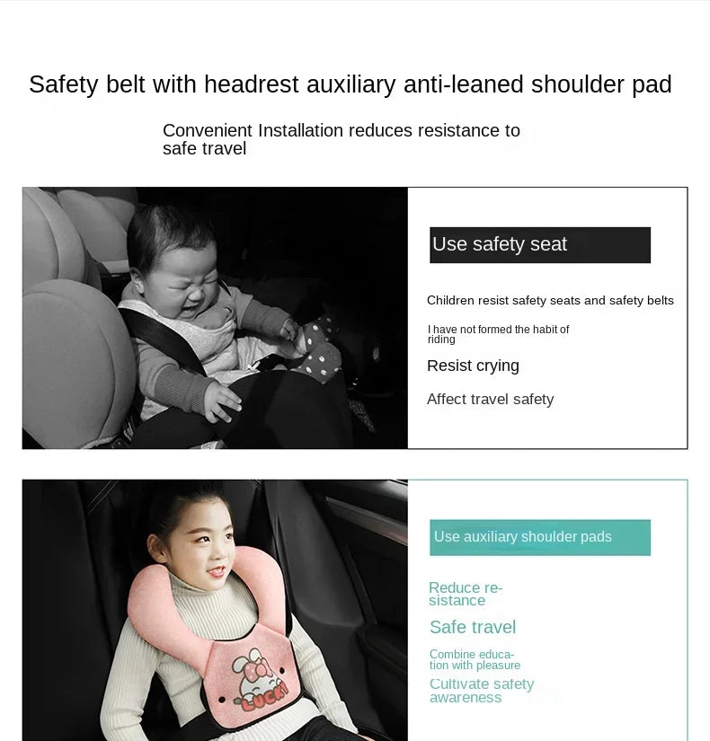 Kids Seatbelt Cushion Seat Belt Pillow Shoulder Pads Cushion Car Seat Strap Covers Protective and Lightweight for Boys And