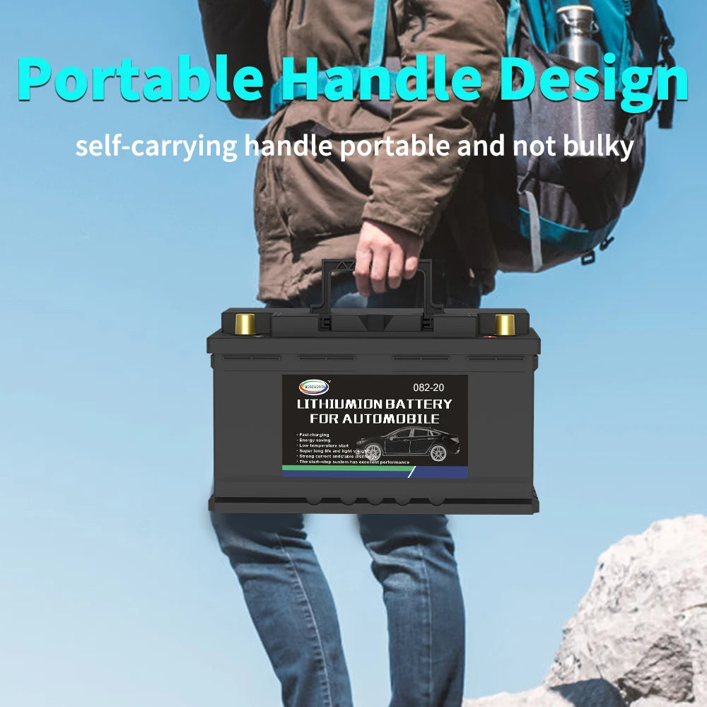 LiFePO4 Car Battery Built in BMS 70Ah 82Ah 100Ah 120Ah CCA 1300 1600 1900 2300A Car Jump Starter Lithium Iron Battery for RV Van
