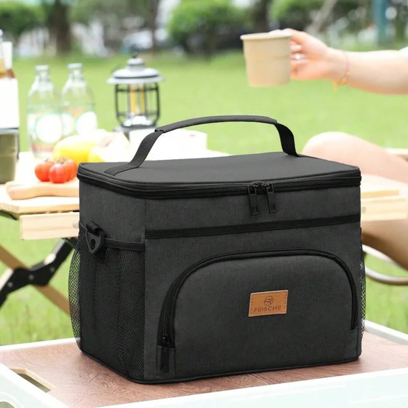 New Tote Cooler Lunch Bags Portable Outdoor Picnic Office School Insulation Bag with Shoulder Strap