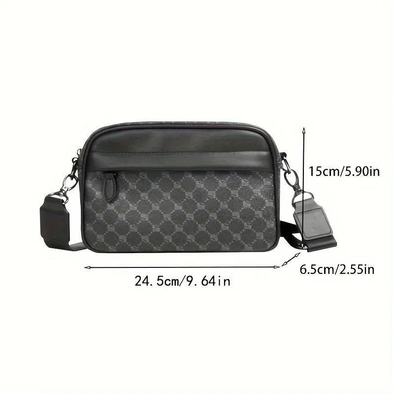 Luxury Square Crossbody Bags Men Fashion Plaid Men Shoulder Bag Business Messenger Bag Mens Handbag Satchels Tote Purse