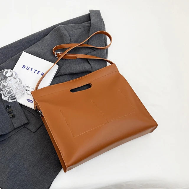 Luxury Design Fashion Laptop Bag For Woman Custom Name Business Office Daily Cross Body Briefcase Leather Large Capacity Handbag