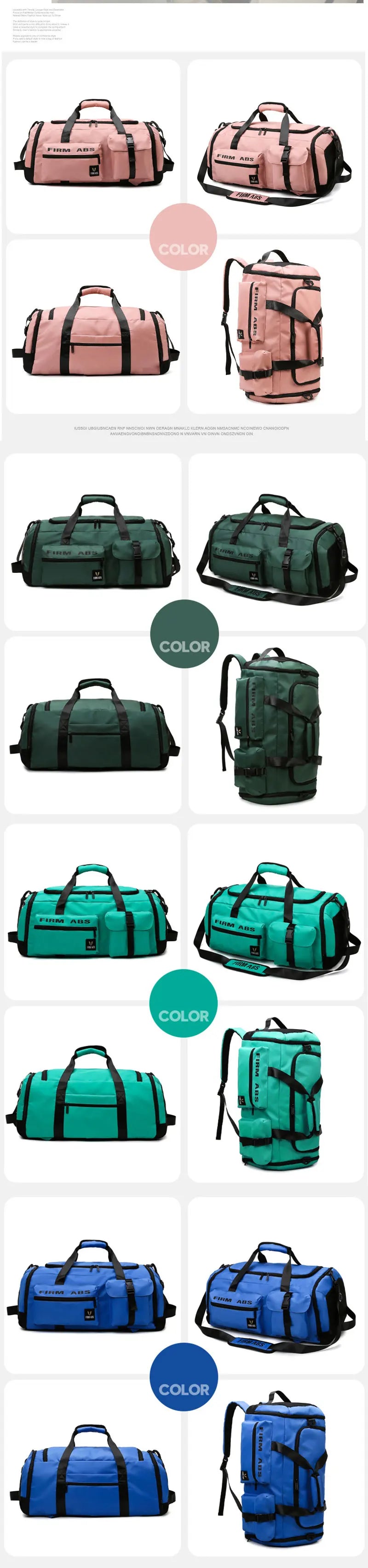 Big Sports Gym Bag Travel Duffel Bag with Wet Pocket & Shoes Compartment Outdoor Basketball Backpack Weekend Tote for Men Women