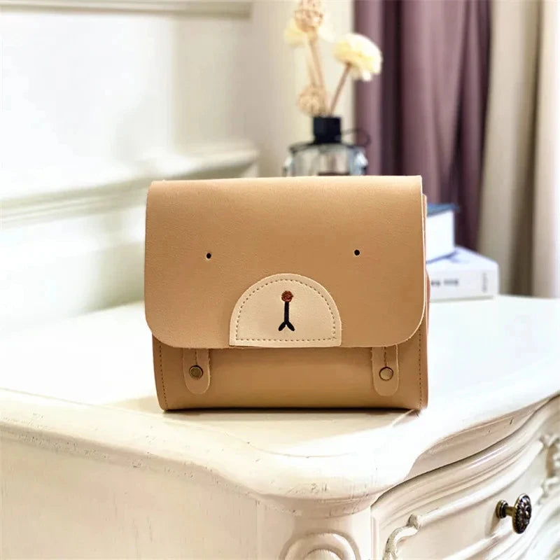 Bear Baby Backpack Bag PU Leather Infant Kindergarten Kids School Bags for Girls Boys Children Shoulder Bag 2-8Y Small Size