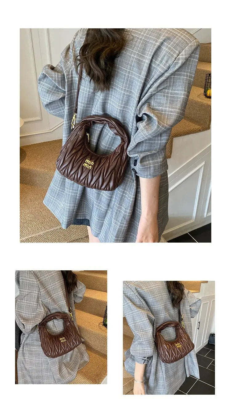 Luxury Ladies Shoulder Bag Made Of Premium Leather Boasting Paris Style And Casual Vintage Trendy Look