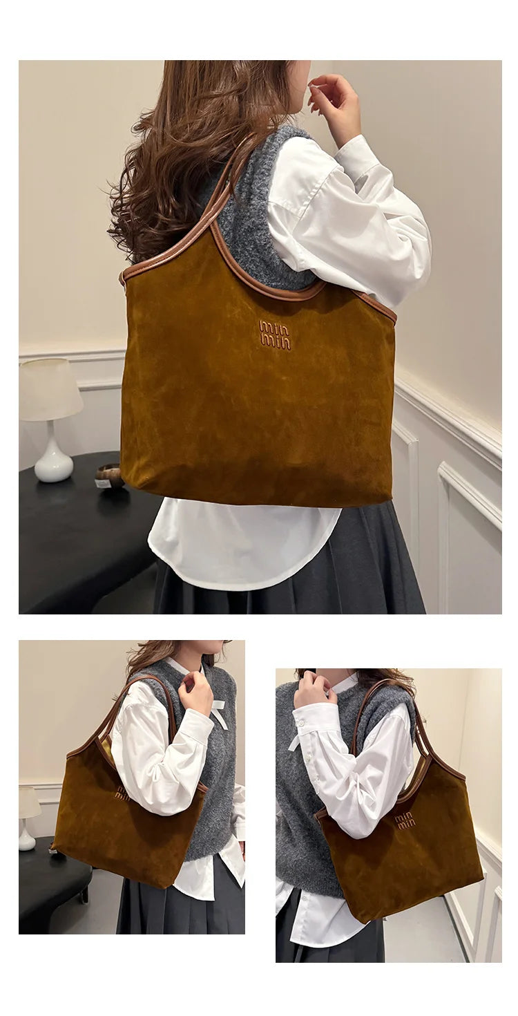 Lady tote bag - stylish, versatile, high-end, retro, large capacity at the armpit, single shoulder, suitable for daily commuting