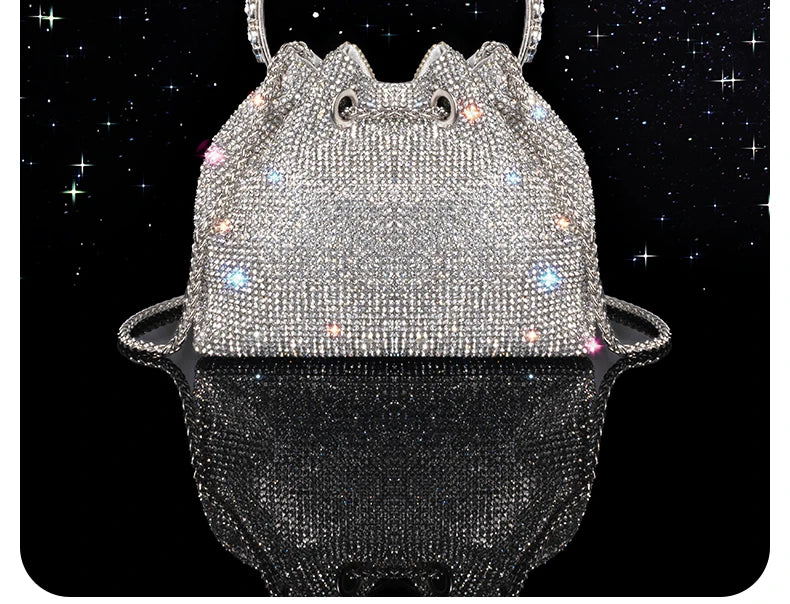 Luxury Bag  Diamond Evening Bag  Silver Designer Bag  Handbags  Pearl Bag  Hand Bags  Luxury Handbags