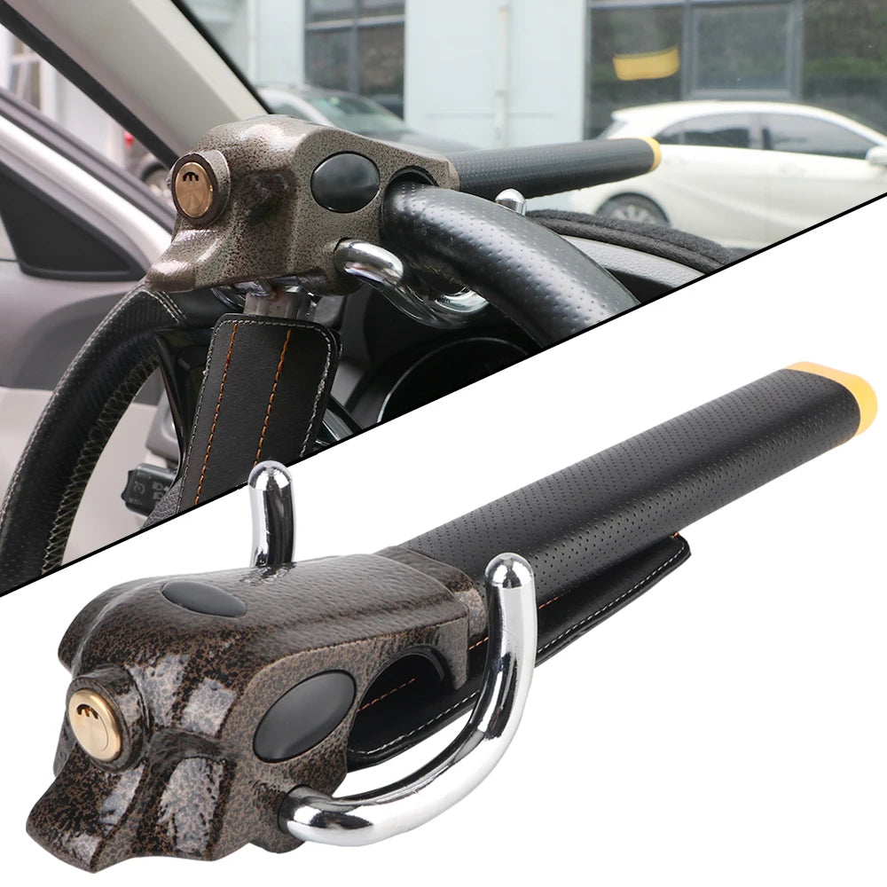 Car Steering Wheel Anti-Theft Lock Protection T-Locks Car Accessories Foldable Security Car Locks Automobile Steering Lock