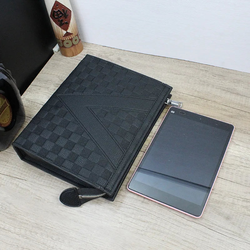 Luxury Men's Clutch Bag High-End Envelope Sle Casual Busin Wallet Trendy Handheld Soft Synthetic Leather for Young Men